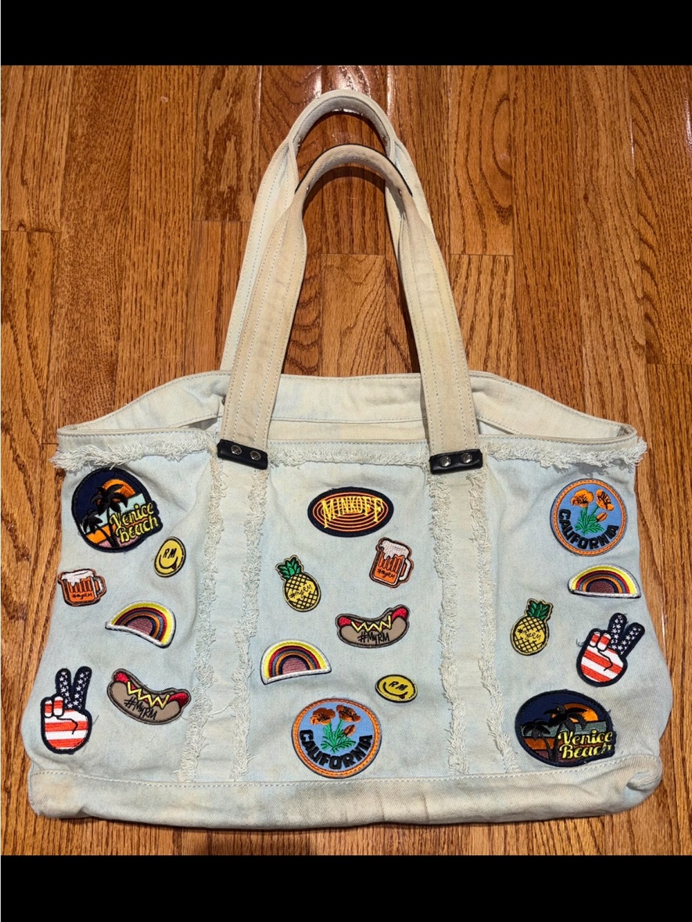Rebecca Minkoff Patches Denim Tote Purse